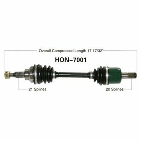 WIDE OPEN OE Replacement CV Axle for HONDA FRONT L TRX450 4TR FOREMAN 98-04 HON-7001